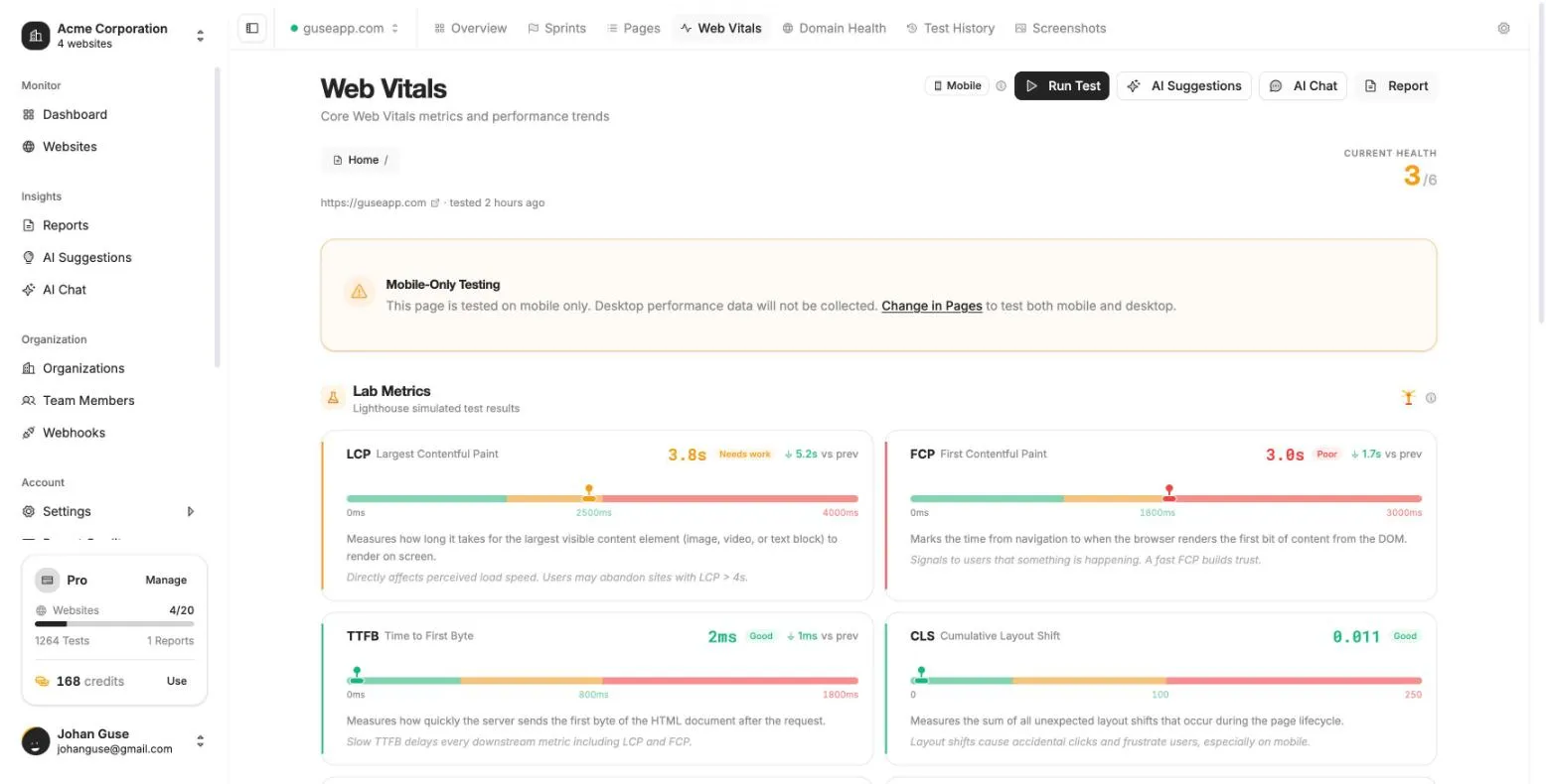 Core Web Vitals